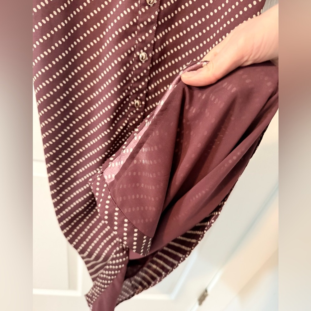Ann Taylor Button Up Polka Dot Dress - Picture 9 of 13